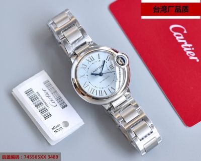 TW Factory Cartier NH05 Movement Sapphire Fisheye Glass Light Blue Dial 33MM Watch